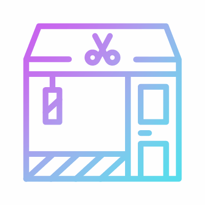 Barber shop, Animated Icon, Gradient