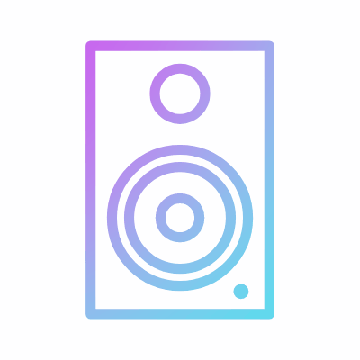 Speaker, Animated Icon, Gradient