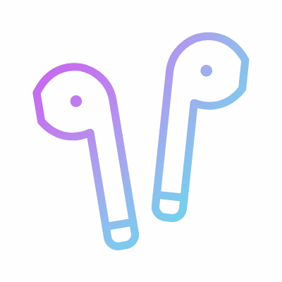 Earbud, Animated Icon, Gradient