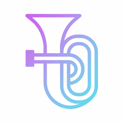Tuba, Animated Icon, Gradient