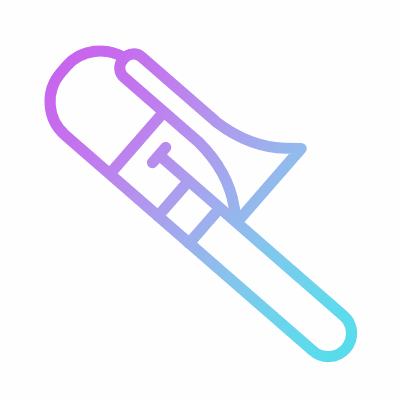 Trombone, Animated Icon, Gradient