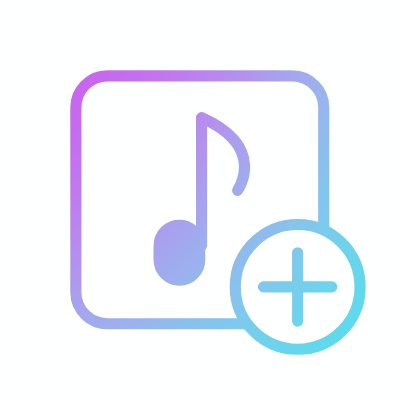 Add song, Animated Icon, Gradient