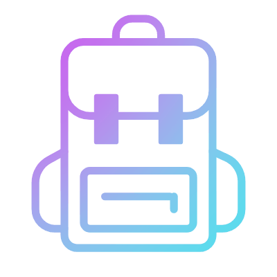 Bagpack, Animated Icon, Gradient