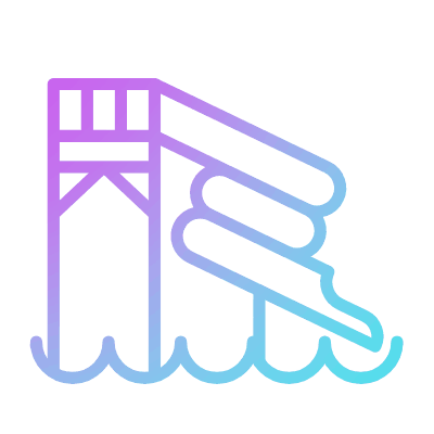 Water park, Animated Icon, Gradient