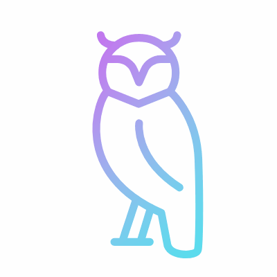 Owl, Animated Icon, Gradient
