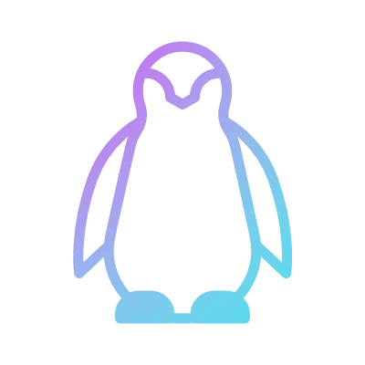 Penguin, Animated Icon, Gradient