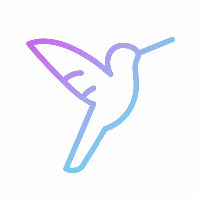 Hummingbird, Animated Icon, Gradient