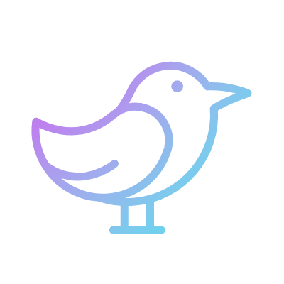 Bird, Animated Icon, Gradient