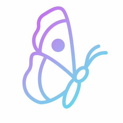 Butterfly, Animated Icon, Gradient