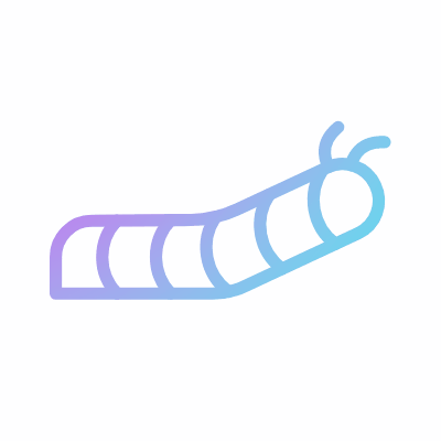 Caterpillar, Animated Icon, Gradient
