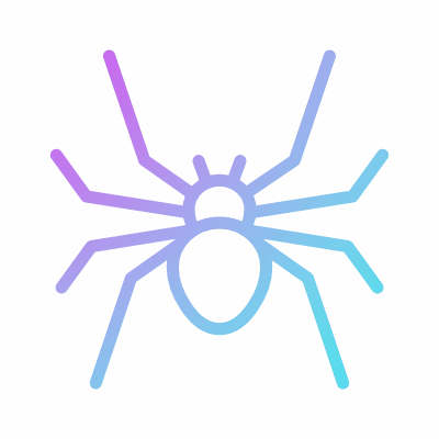 Spider, Animated Icon, Gradient