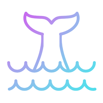 Tail whale, Animated Icon, Gradient