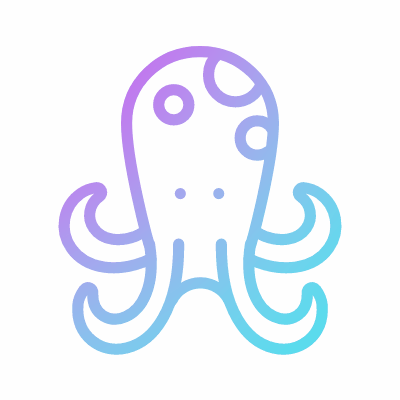 Octopus, Animated Icon, Gradient