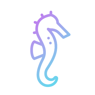 Seahorse, Animated Icon, Gradient