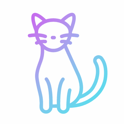 Cat, Animated Icon, Gradient