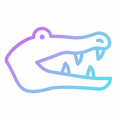 Crocodile, Animated Icon, Gradient