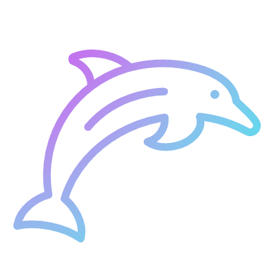 Dolphin, Animated Icon, Gradient