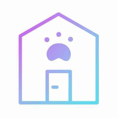 Animal shelter, Animated Icon, Gradient