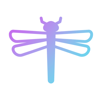 Dragonfly, Animated Icon, Gradient