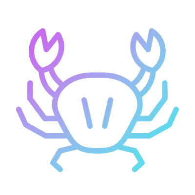 Crab, Animated Icon, Gradient