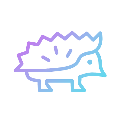 Hedgehog, Animated Icon, Gradient