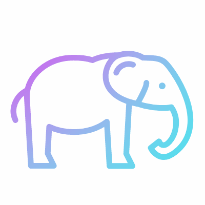 Elephant, Animated Icon, Gradient