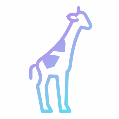 Giraffe, Animated Icon, Gradient