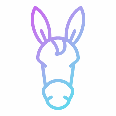 Donkey, Animated Icon, Gradient