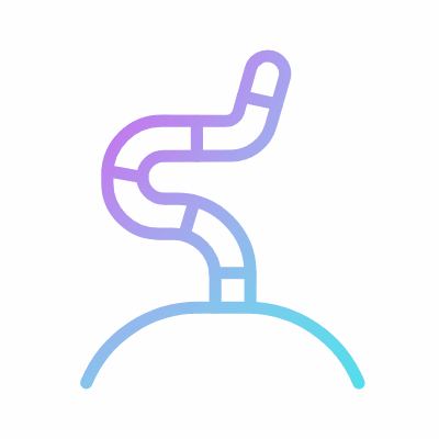 Earthworm, Animated Icon, Gradient