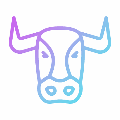 Bull, Animated Icon, Gradient