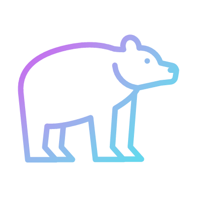 Bear, Animated Icon, Gradient