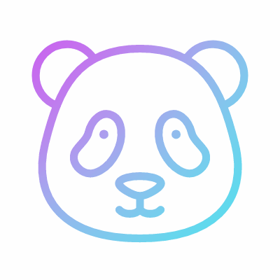 Panda, Animated Icon, Gradient