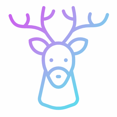 Deer, Animated Icon, Gradient