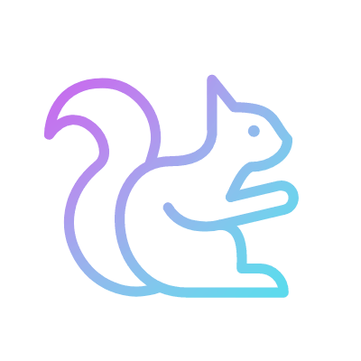 Squirrel, Animated Icon, Gradient