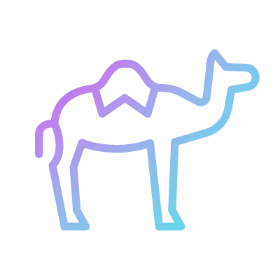 Camel, Animated Icon, Gradient