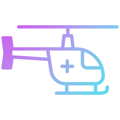 Medical helicopter, Animated Icon, Gradient