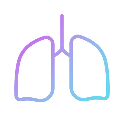 Lungs, Animated Icon, Gradient