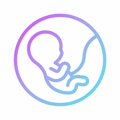 Fetus, Animated Icon, Gradient