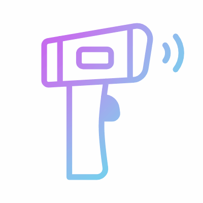 Digital thermometer, Animated Icon, Gradient