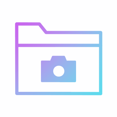 Folder camera, Animated Icon, Gradient