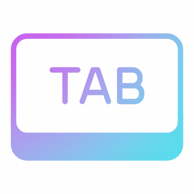 Tab key, Animated Icon, Gradient