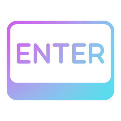 Enter key, Animated Icon, Gradient