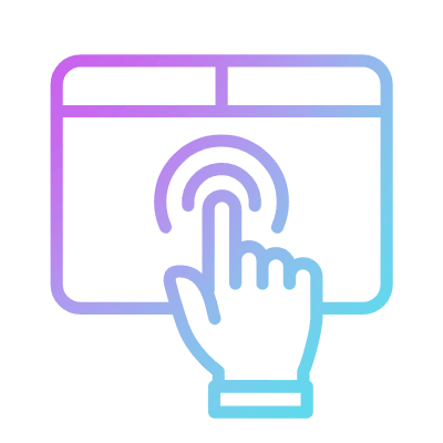 Touch pad, Animated Icon, Gradient