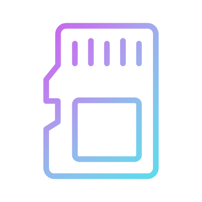 Micro sd card, Animated Icon, Gradient