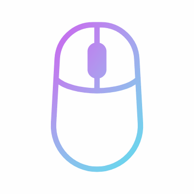 Computer mouse, Animated Icon, Gradient