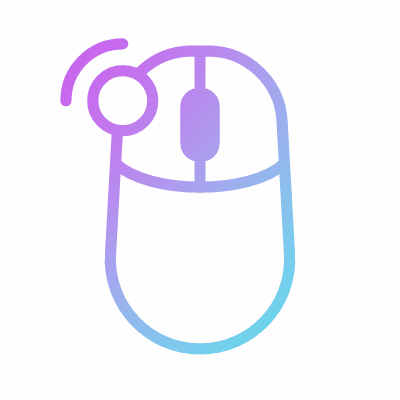 Mouse click left, Animated Icon, Gradient