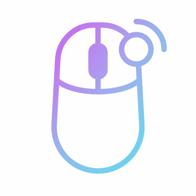 Mouse click right, Animated Icon, Gradient