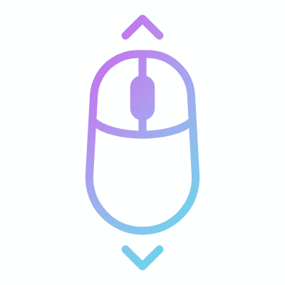 Mouse scroll, Animated Icon, Gradient