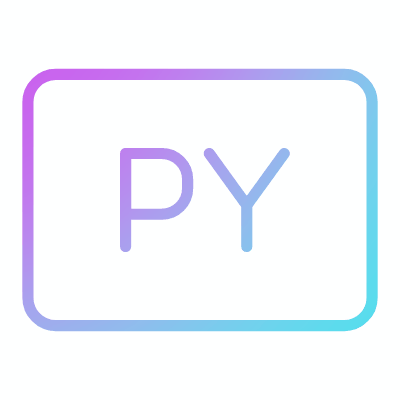 Python code, Animated Icon, Gradient