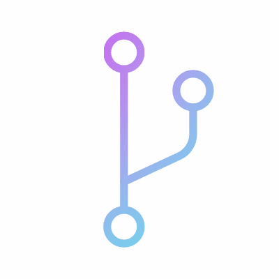 Code fork, Animated Icon, Gradient